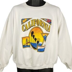 California Sweatshirt Vintage 80s Travel Golden Gate Bridge Made In USA Mens XL
